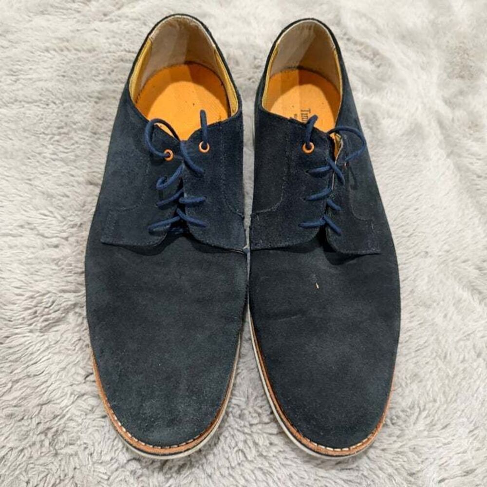 Timberland Men's Suede Derby Shoes Navy Size US 13 Made Portugal Career